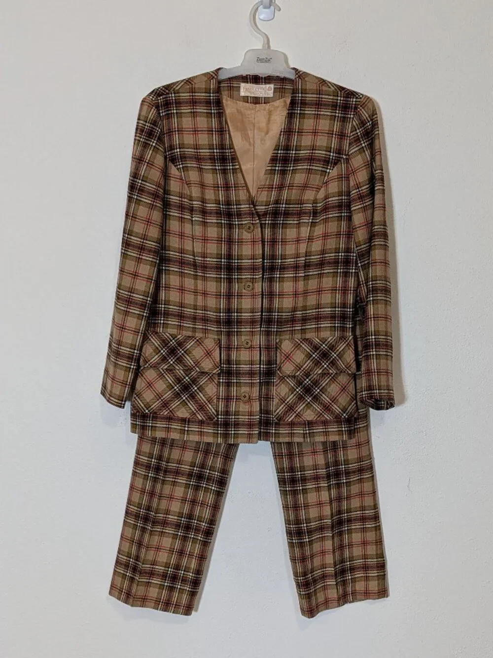 Vintage Pendleton 2-Piece Wool Pantsuit - Plaid - Contemporary Size Small - Picture 2 of 13